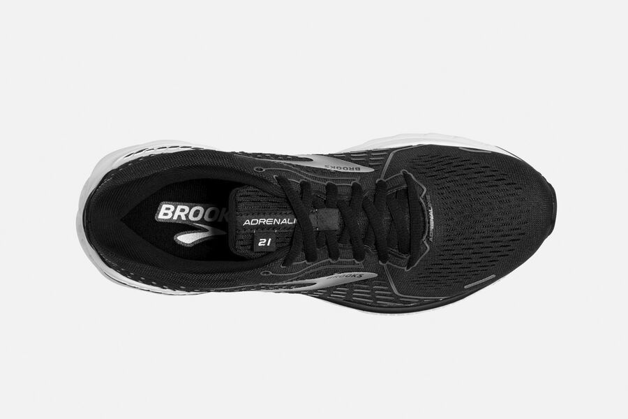 Brooks Israel Adrenaline GTS 21 Road Running Shoes Womens - Black/White - EBG-260379